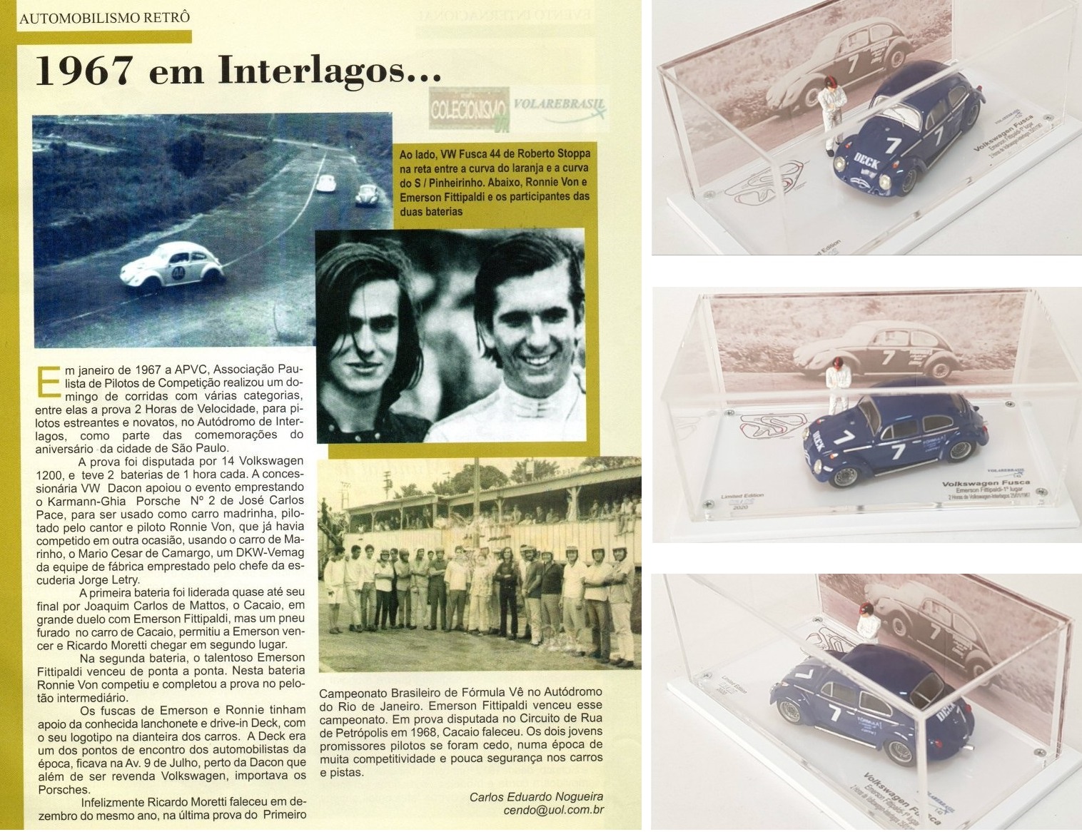 VW FUSCA EMERSON FITTIPALDI / RONNIE VON GP 2H INTERLAGOS  1967